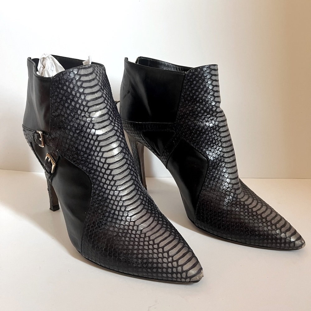 Hugo Boss snakeskin boots